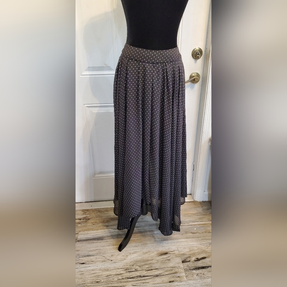 Free People Lovely Lady Polka Do Maxi Skirt S